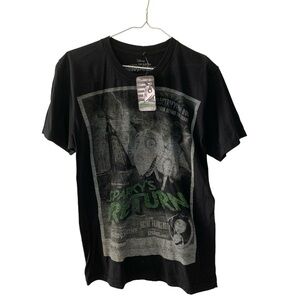 Disney x Tim Burton Frankenweenie Adult T Shirt Sparky's Return Black Y2K